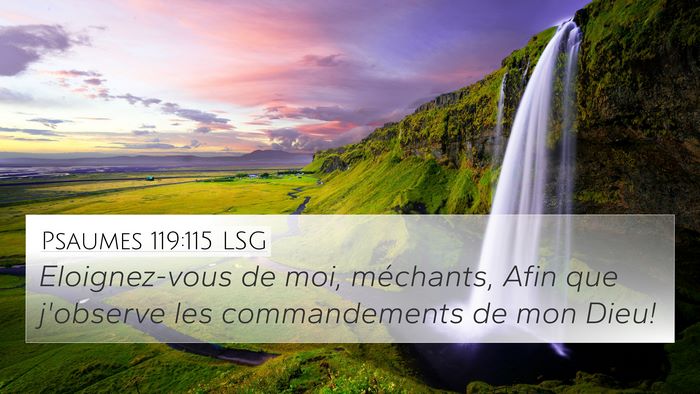 Psaumes 119:115 LSG Bible Verse Image