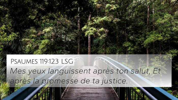 Psaumes 119:123 LSG Bible Verse Image