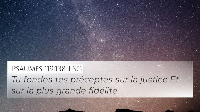Psaumes 119:138 LSG Bible Verse Image
