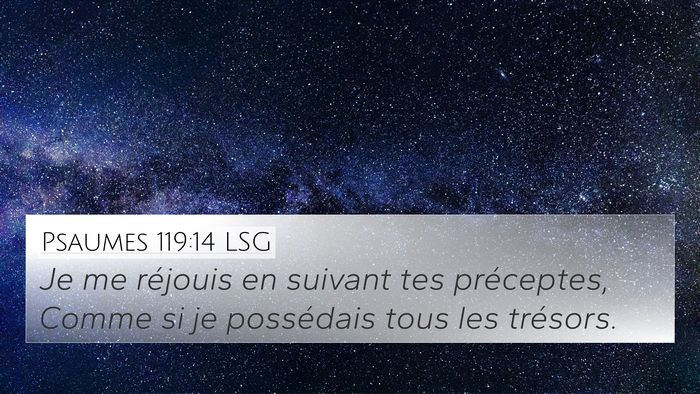 Psaumes 119:14 LSG Bible Verse Image