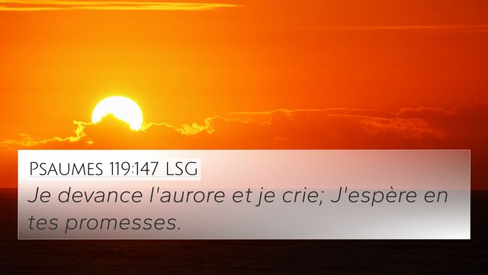 Psaumes 119:147 LSG Bible Verse Image