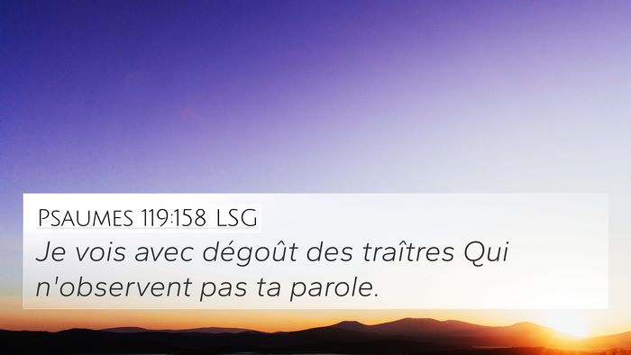 Psaumes 119:158 LSG Bible Verse Image