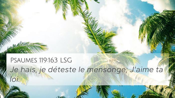 Psaumes 119:163 LSG Bible Verse Image