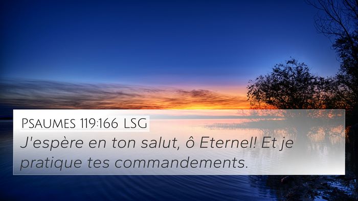 Psaumes 119:166 LSG Bible Verse Image