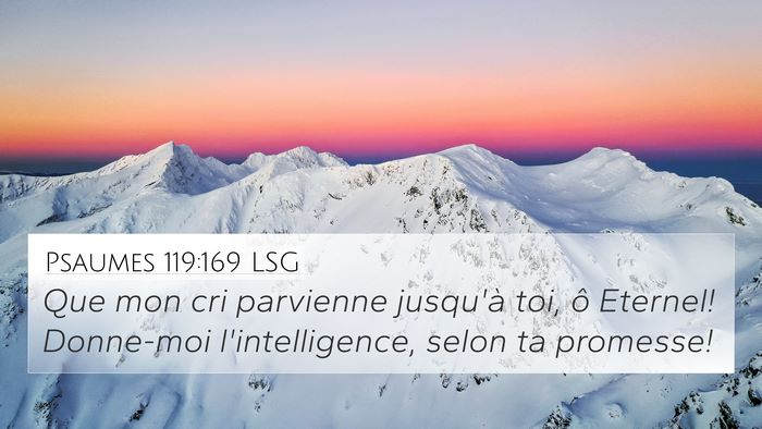 Psaumes 119:169 LSG Bible Verse Image