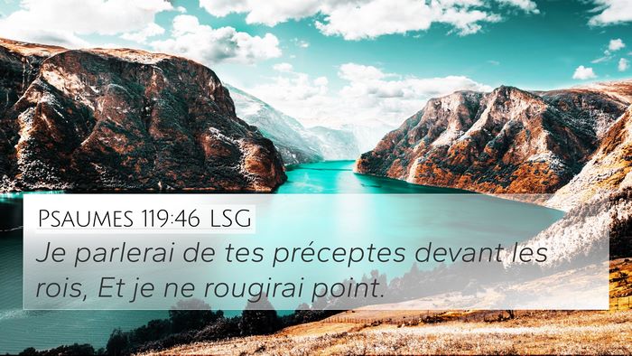 Psaumes 119:46 LSG Bible Verse Image