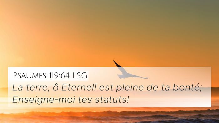 Psaumes 119:64 LSG Bible Verse Image