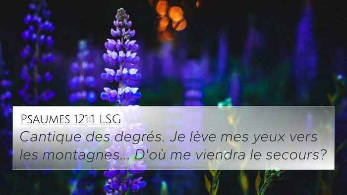 Psaumes 121:1 LSG Bible Verse Image