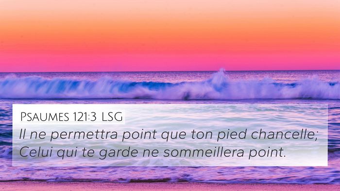 Psaumes 121:3 LSG Bible Verse Image