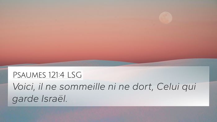 Psaumes 121:4 LSG 4K Wallpaper - Voici, il ne sommeille ni ne dort, Celui qui - 4K Wallpaper Bible Verse