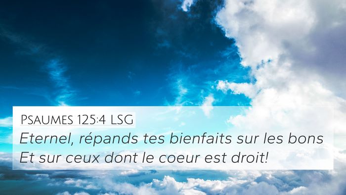 Psaumes 125:4 LSG Bible Verse Image