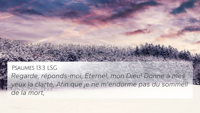 Psaumes 13:3 LSG Bible Verse Image