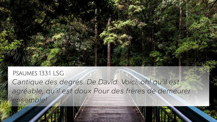 Psaumes 133:1 LSG Bible Verse Image
