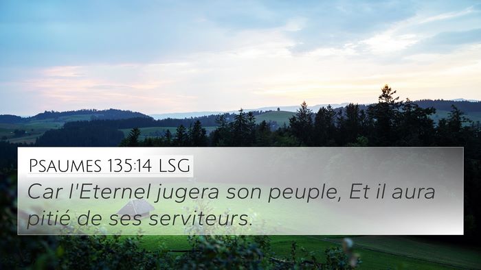 Psaumes 135:14 LSG Bible Verse Image