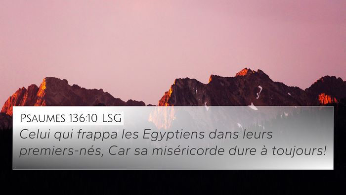 Psaumes 136:10 LSG Bible Verse Image
