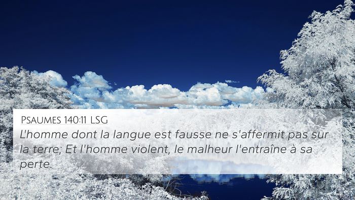 Psaumes 140:11 LSG Bible Verse Image