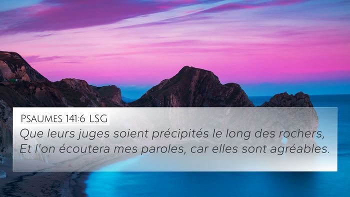 Psaumes 141:6 LSG Bible Verse Image
