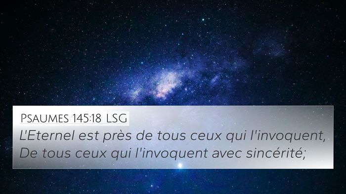 Psaumes 145:18 LSG Bible Verse Image