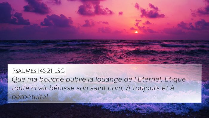 Psaumes 145:21 LSG Bible Verse Image