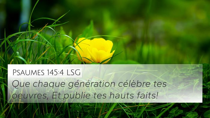 Psaumes 145:4 LSG Bible Verse Image