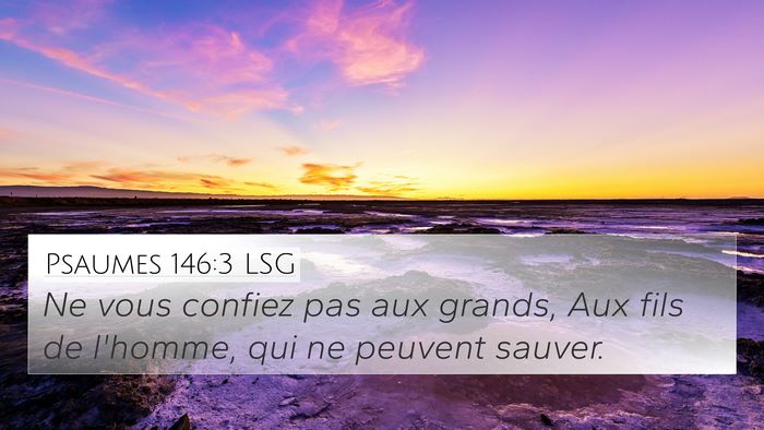 Psaumes 146:3 LSG Bible Verse Image