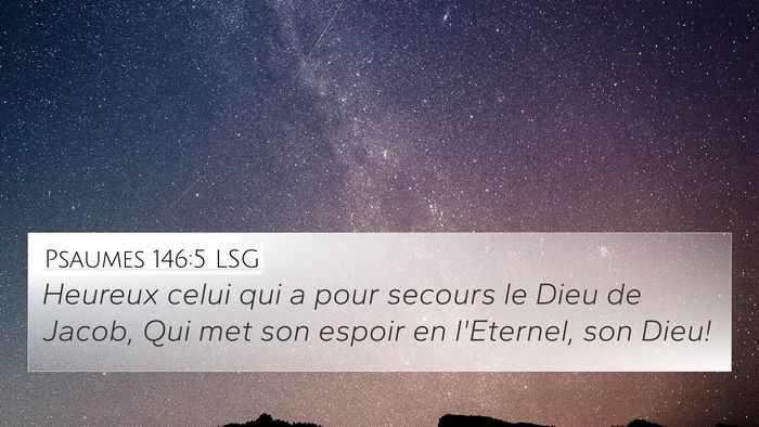 Psaumes 146:5 LSG Bible Verse Image