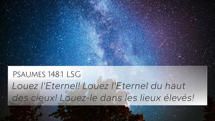 Psaumes 148:1 LSG Bible Verse Image