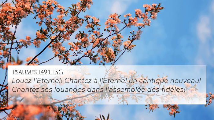 Psaumes 149:1 LSG Bible Verse Image