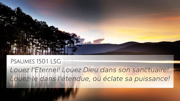 Psaumes 150:1 LSG Bible Verse Image