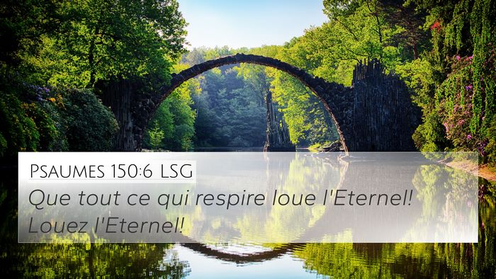 Psaumes 150:6 LSG Bible Verse Image
