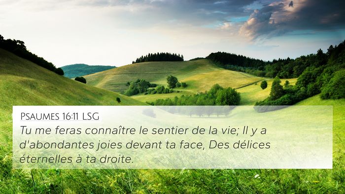 Psaumes 16:11 LSG Bible Verse Image