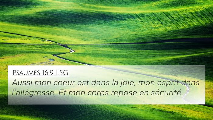 Psaumes 16:9 LSG Bible Verse Image
