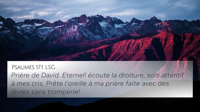 Psaumes 17:1 LSG Bible Verse Image