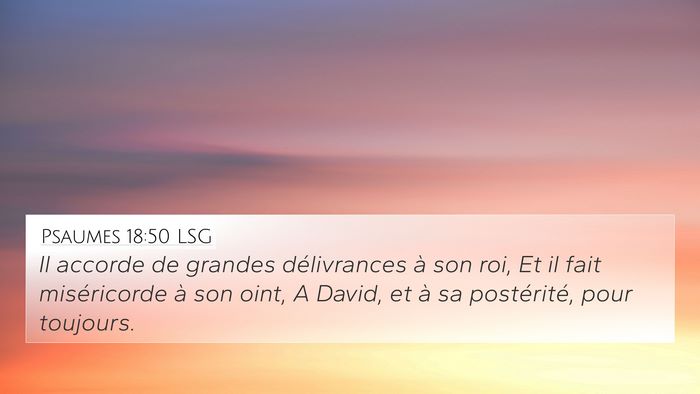 Psaumes 18:50 LSG Bible Verse Image