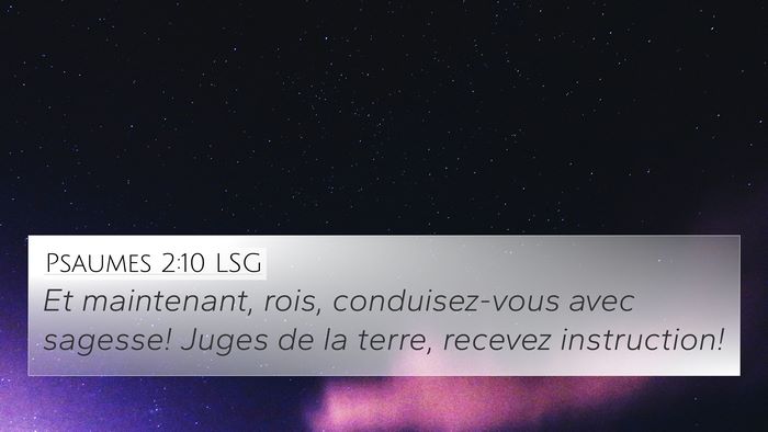 Psaumes 2:10 LSG Bible Verse Image
