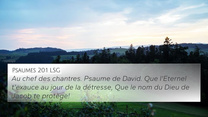 Psaumes 20:1 LSG 4K Wallpaper - Au chef des chantres. Psaume de David. Que - 4K Wallpaper Bible Verse