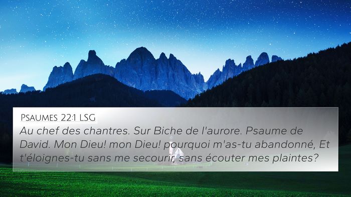 Psaumes 22:1 LSG Bible Verse Image