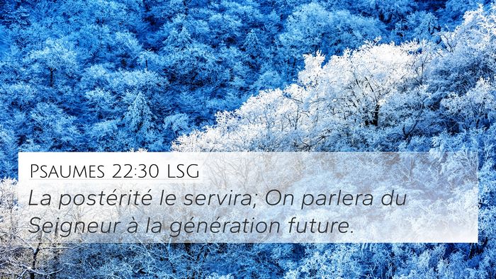 Psaumes 22:30 LSG Bible Verse Image