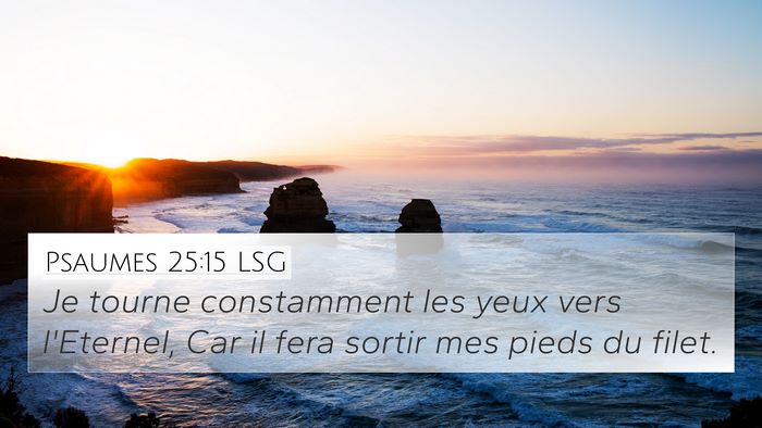 Psaumes 25:15 LSG Bible Verse Image