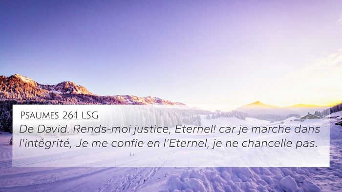 Psaumes 26:1 LSG Bible Verse Image