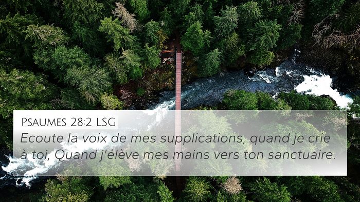 Psaumes 28:2 LSG Bible Verse Image