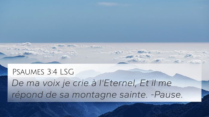 Psaumes 3:4 LSG Bible Verse Image