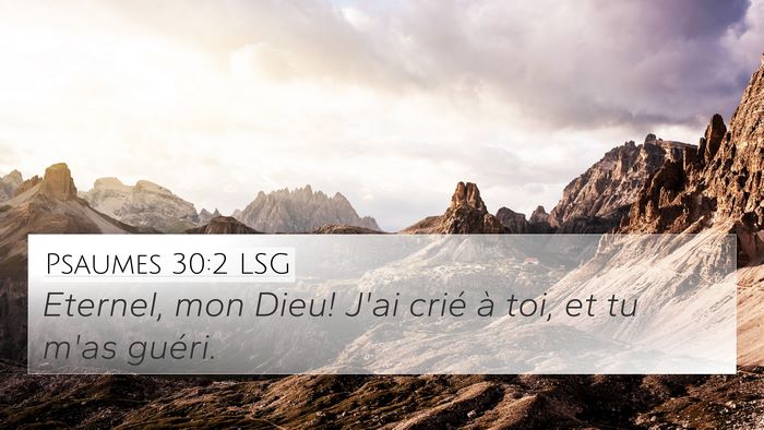 Psaumes 30:2 LSG 4K Wallpaper - Eternel, mon Dieu! J'ai crié à toi, et tu m'as - 4K Wallpaper Bible Verse