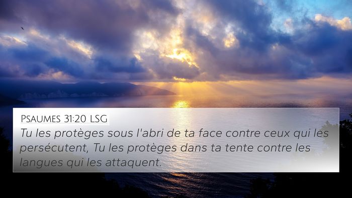 Psaumes 31:20 LSG Bible Verse Image