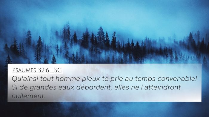 Psaumes 32:6 LSG Bible Verse Image