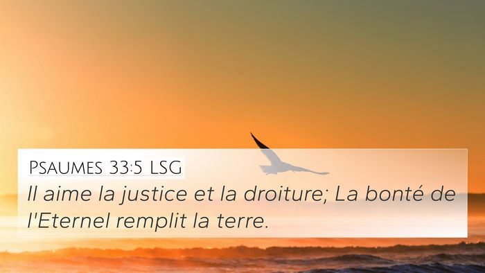 Psaumes 33:5 LSG Bible Verse Image