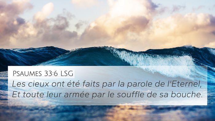 Psaumes 33:6 LSG Bible Verse Image