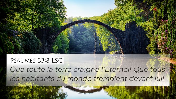 Psaumes 33:8 LSG Bible Verse Image