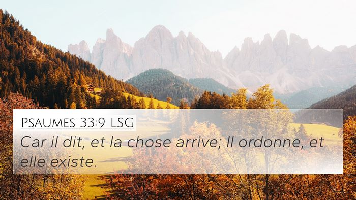 Psaumes 33:9 LSG Bible Verse Image
