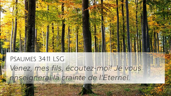 Psaumes 34:11 LSG Bible Verse Image